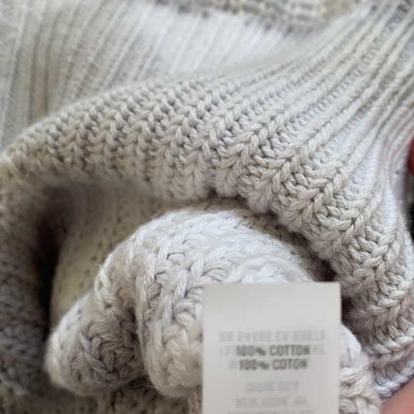 Aerie Tie Dye V Neck Oversized Sweater Sz XS Grey White SPRING 🌺💐🌷✅ - Picture 5 of 6